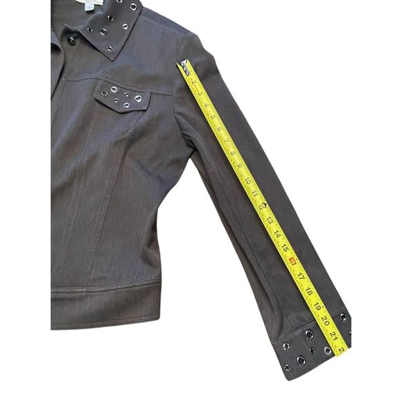 St. John Sport by‎ Marie Gray Embellished Gray Button Up Jacket Vtg Size Large - Picture 6 of 10